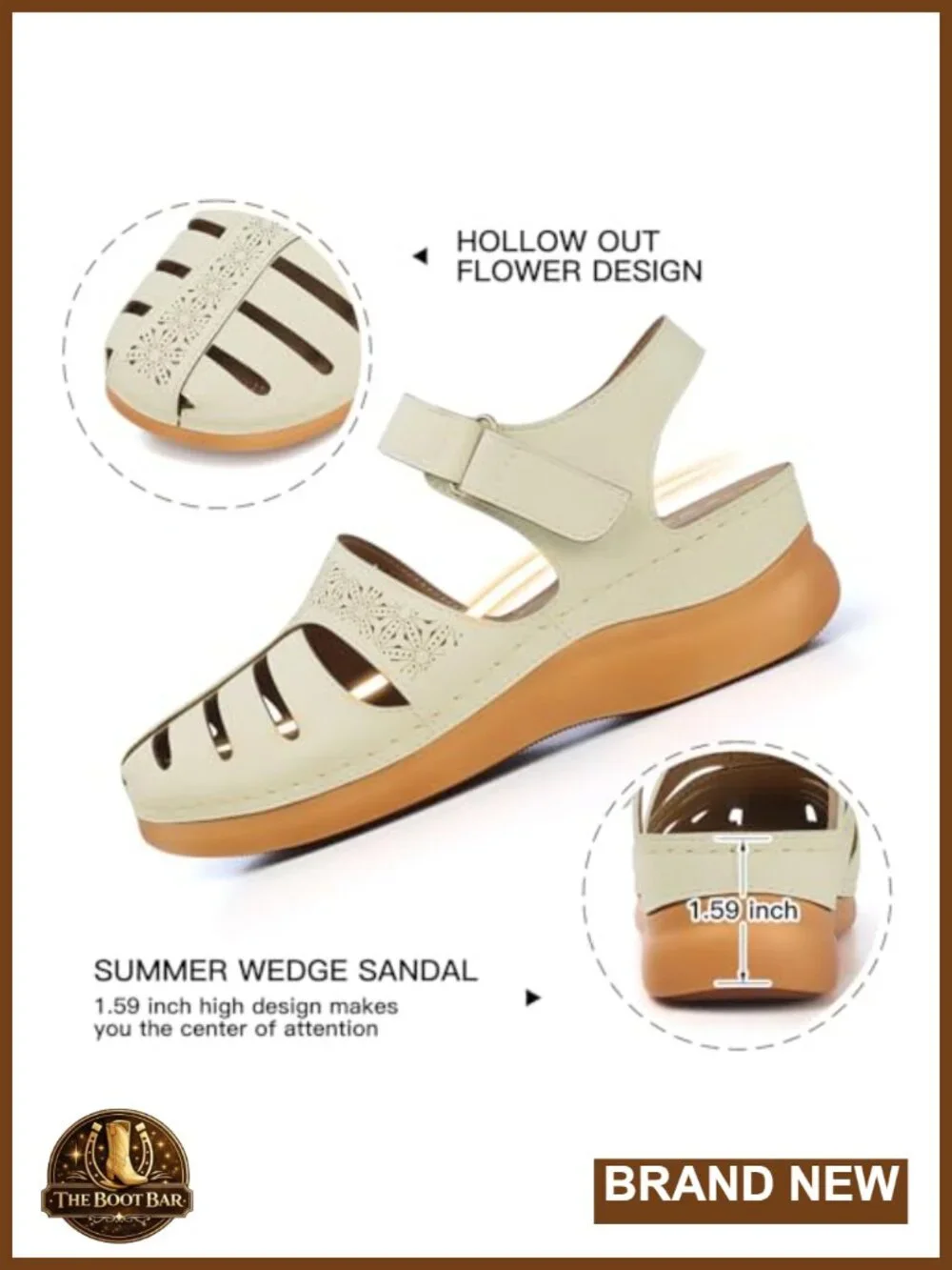 Closed Toe Wedge Sandals for Women Dressy Summer Comfortable